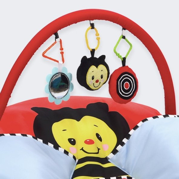 Kraft Little Bee Titreşimli Ana Kucağı Kırmızı-Mavi - 2