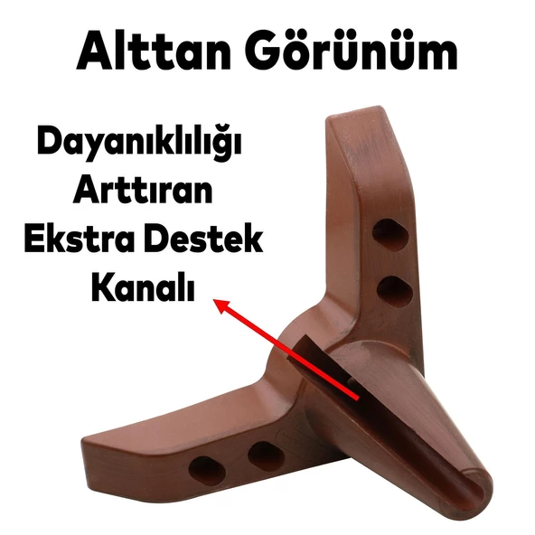Aspen Lüks Mobilya Kanepe Koltuk Tv Ünitesi Baza Yükseltici Ayağı Ayakları 11 Cm Ahşap Desenli Ayak - 5