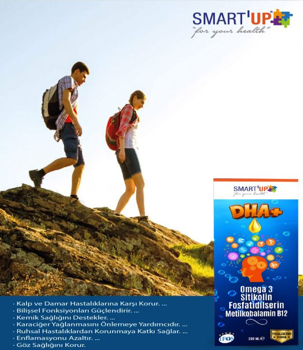 Smart Up Sitikolin Dha Omega 3 Ve Fosfatidilserin İceren Balık Yağı B12 ( 200 Ml) - 5