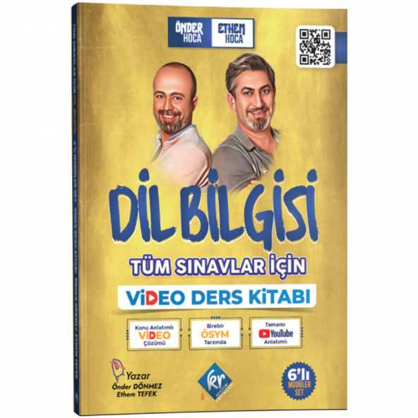 Önder Hoca & Ethem Hoca Tüm Sınavlar İçin Dil Bilgisi Video Ders Kitabı KR Akademi Yayınları