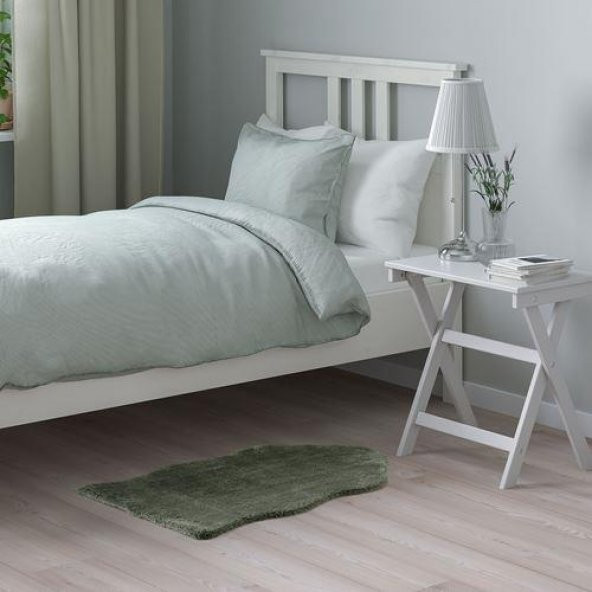 Yapay Koyun Postu MeridyenDukkan Koyu Yeşil-Haki 55x85 cm Ev Tekstili Dekorasyonu - 2
