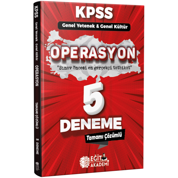 KPSS Genel Kültür Genel Yetenek Operasyon 5 Deneme Video Çözümlü Mehmet Eğit