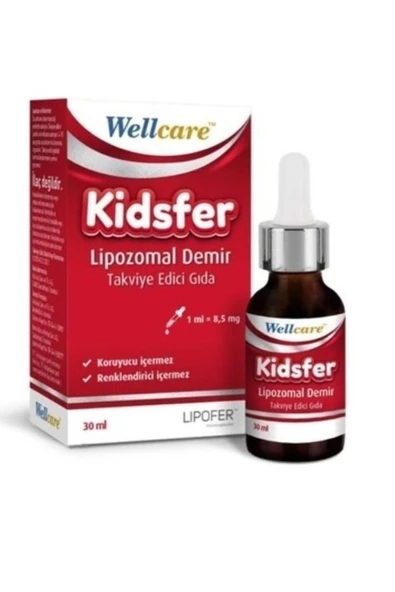 Wellcare Kidsfer Lipozomal Demir Damla 30 Ml