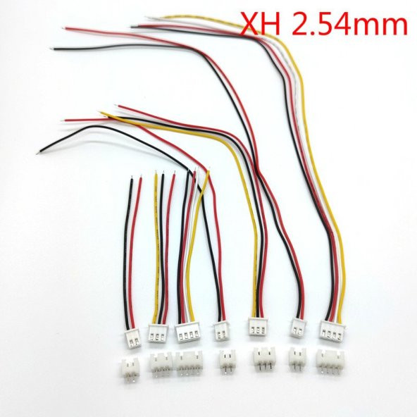 JST-XH 2.54mm 3pin 30cm Kablolu Konnektör (Beyaz) Takım x 1 adet (rf033)