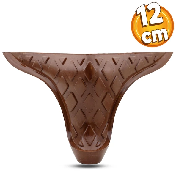 Kumsal Lüks Mobilya Kanepe Sehpa Puf Koltuk Ayağı 12 Cm Kahverengi Ahşap Desenli Baza Ayakları