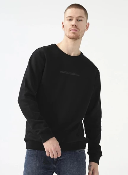 Columbia CSC M BAR SPLIT CREW SWEATSHIRT Bisiklet Yaka Erkek Sweatshirt Siyah CS0274 ürün görseli 1