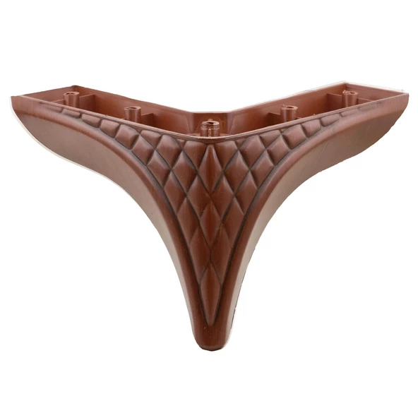 Petek Lüks Mobilya Kanepe Sehpa Puf Koltuk Ayağı 12 Cm Kahverengi Ahşap Desenli Baza Ayakları - Resim 5