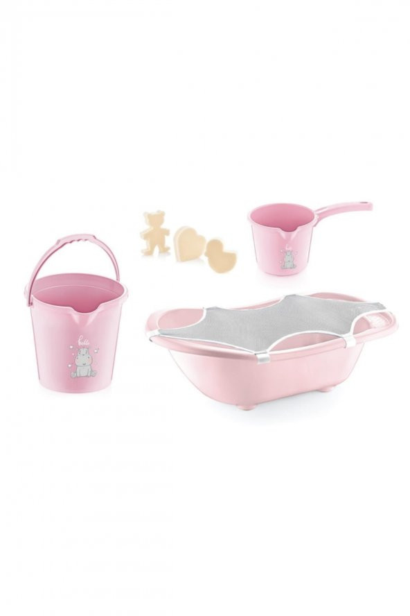Pembe Bebek Banyo Küvet Seti 5 Parça 439