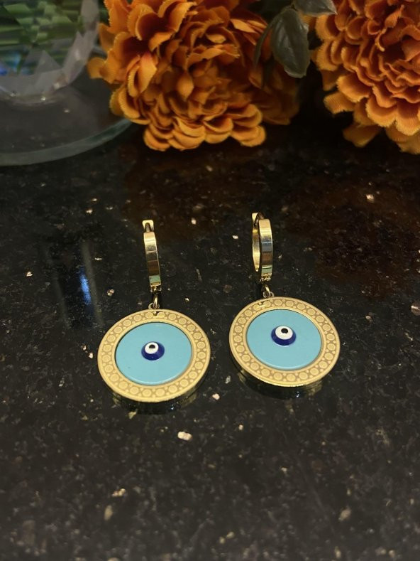 Aksesuar Çarşısı Mavi Göz Küpe ürün görseli