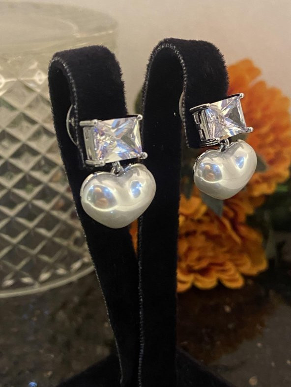 Aksesuar Çarşısı Özel Seri Baget Taş VE İnci Şık Küpe - Resim 2