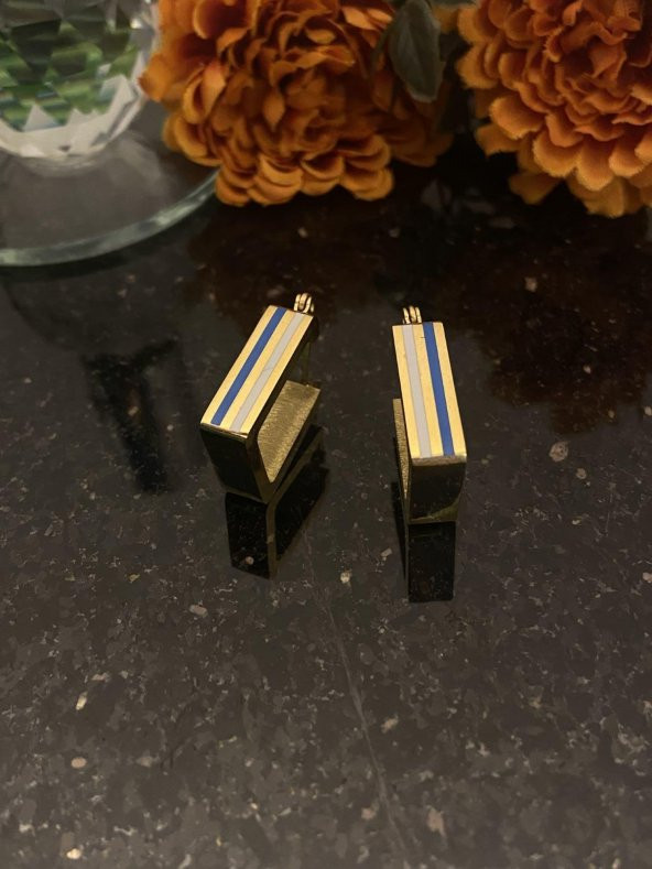 Aksesuar Çarşısı Mineli U  Küpe Gold - 2