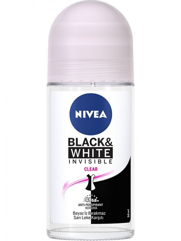 Nivea Roolon Bayan 50 ml İnvisible Black Clear ( Pembe )