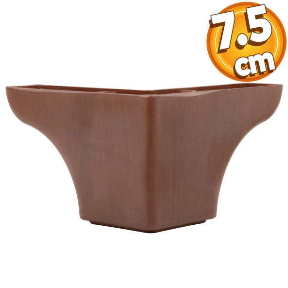 Rose Lüks Mobilya Kanepe Sehpa Puf Koltuk Ayağı 7.5 Cm Kahverengi Ahşap Desenli Baza Ayakları