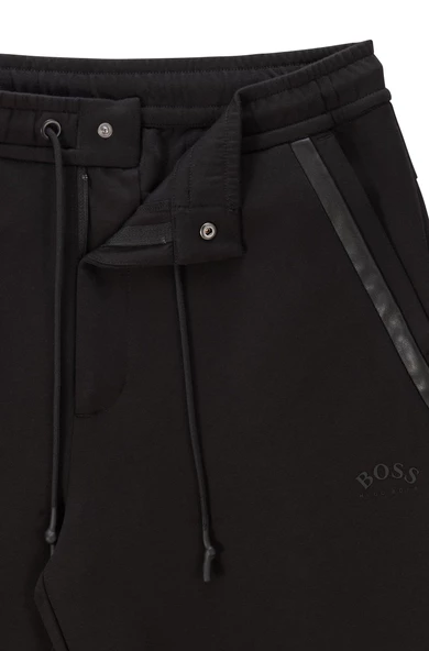 HUGO BOSS JERSEY TROUSERS PAMUK KARIŞIMLI, KAVİSLİ LOGOLU EŞOFMAN ALTI 50456414 - Resim 4