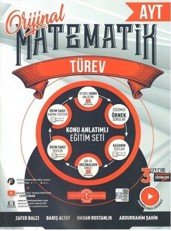 Orijinal Yayınları AYT Matematik Türev Konu Anlatımlı