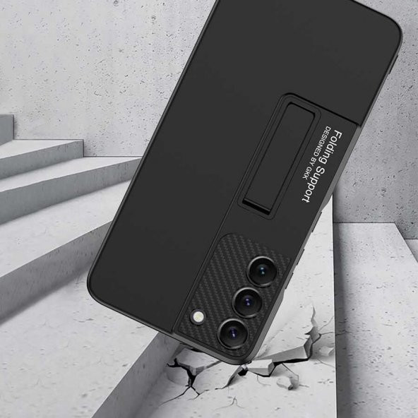 Samsung Galaxy S22 Kılıf Zore Standlı Ays Kapak - 11