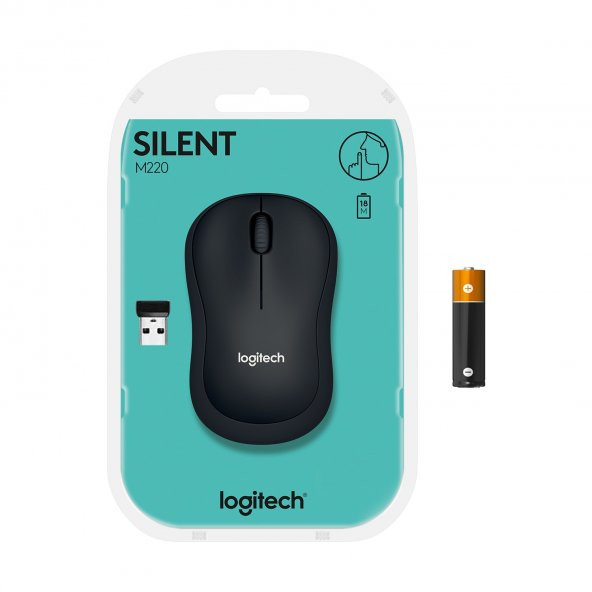 Logitech M220 Silent (Sessiz) Kablosuz Mouse - Siyah - 6