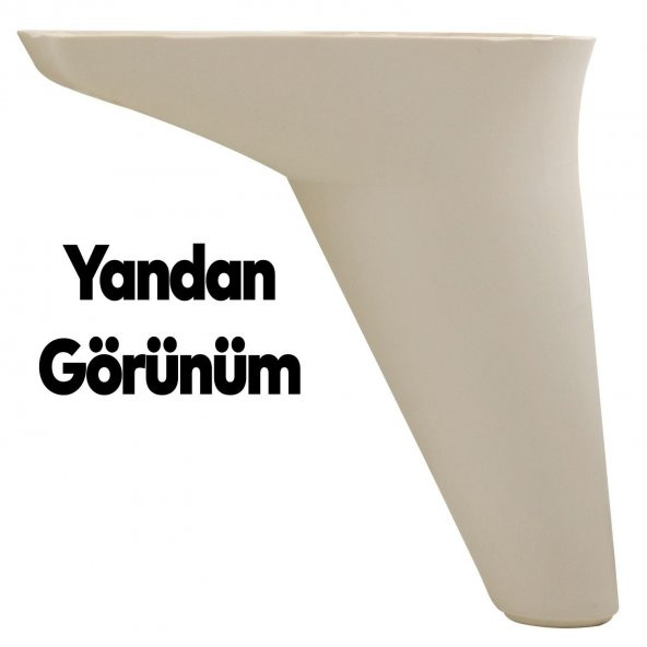 Lüks Mobilya Kanepe Sehpa Puf Koltuk Ayağı 12 cm Krem Baza Ayak - 2