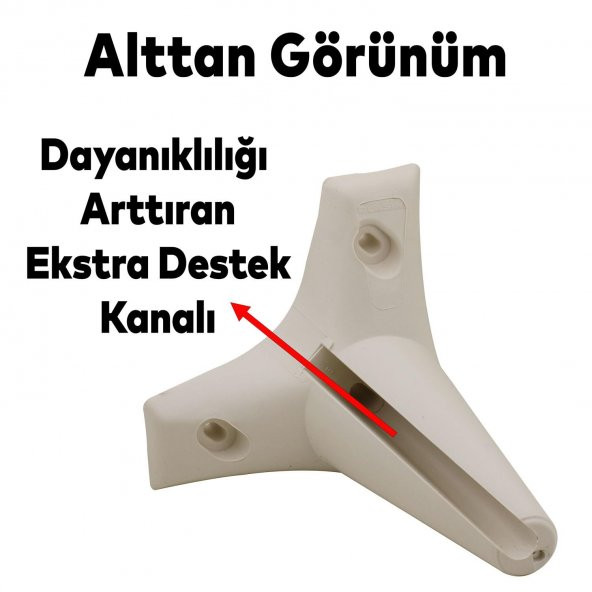 Lüks Mobilya Kanepe Sehpa Puf Koltuk Ayağı 12 cm Krem Baza Ayak - 4