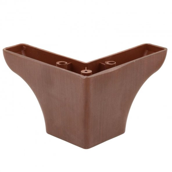 Lüks Mobilya Kanepe Sehpa Puf Koltuk Ayağı 7.5 cm Kahverengi Ahşap Desenli Baza Ayak - 2