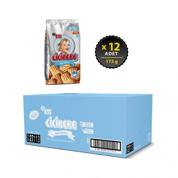 Eti Cicibebe Bebek Bisküvisi 172 g x 12 Adet - 2