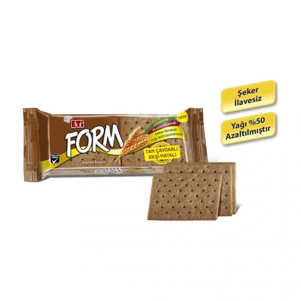 Eti Form Tam Çavdarlı Ekşi Mayalı Kepekli Bisküvi 45 g x 24 Adet - 3
