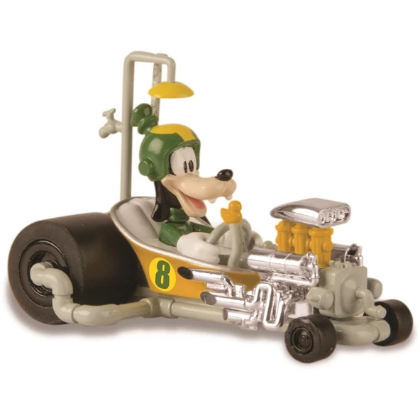 Orjinal Disney Mickey and the Roadster Racers Figür ve Araç Goofy Figürü ve Arabası