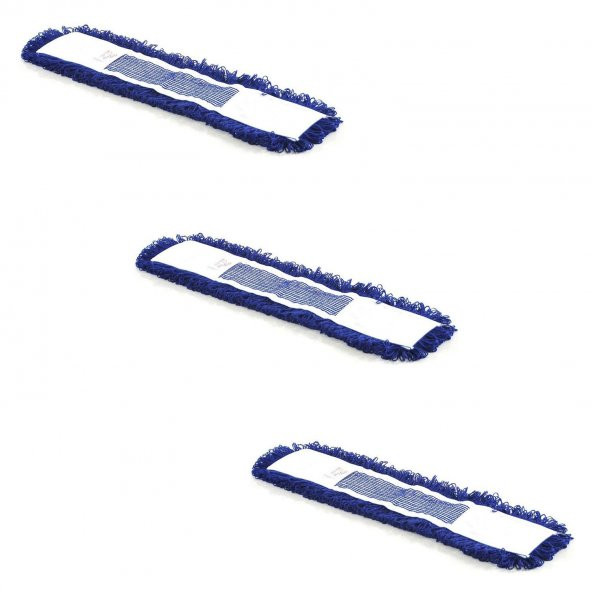 Ekol Orlon Nemli Palet Tablet Toz Toplama Statik Mop - Mavi - 80 Cm. - 3 Adet