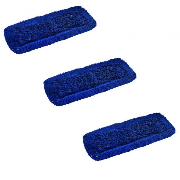 Ekol Orlon Nemli Palet Tablet Toz Toplama Statik Mop - Mavi - 80 Cm. - 3 Adet - 2