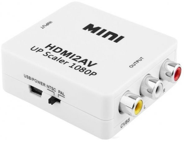 Hdmi To Av Rca Tos Çevirici Dönüştürücü Adaptör