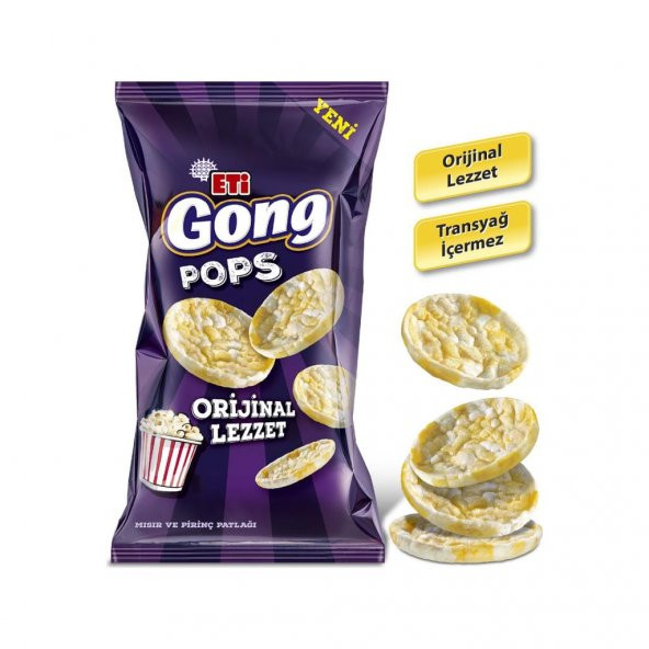 Eti Gong Pops Sade 80 g x 10 Adet - 3