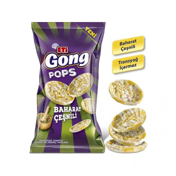 Eti Gong Pops Baharatlı 80 g x 10 Adet - 3