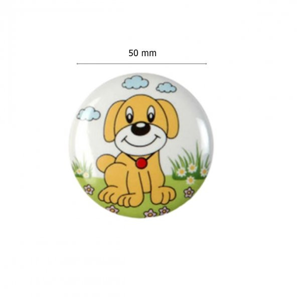 Tomurcuk Porselen Düğme Köpek Çocuk Odası Mobilya Kulp - 2