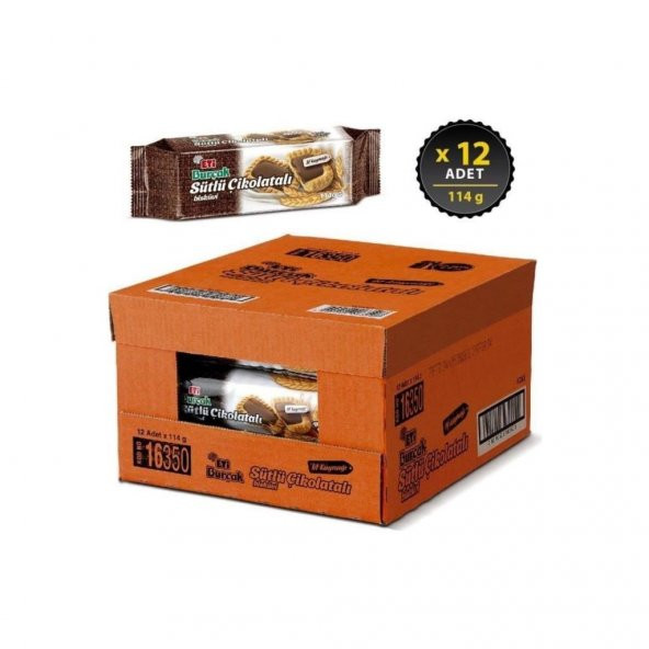 Eti Burçak Sütlü Çikolatalı 114 g x 12 Adet - 2