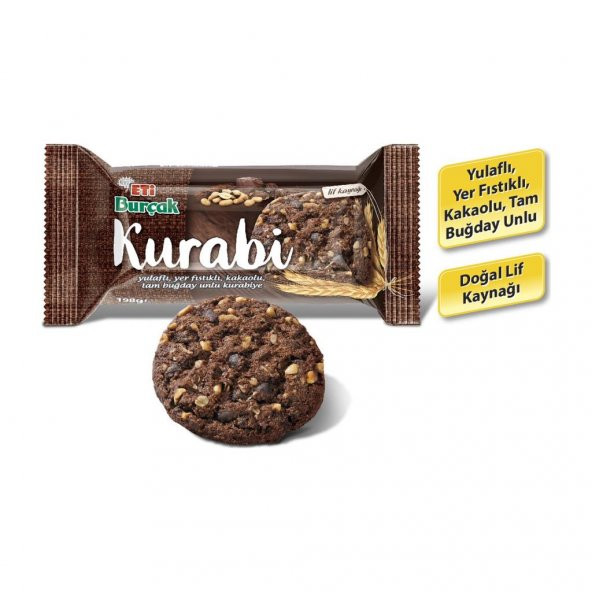 Eti Burçak Kurabi Kakaolu Yer Fıstıklı 198 g x 12 Adet - 3