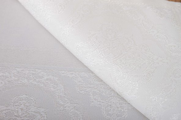 Finezza Roma Jakar Polyester Kumaş KremAmerikan Servis 34x46 cm Krem 4 Ad-1385 - 5