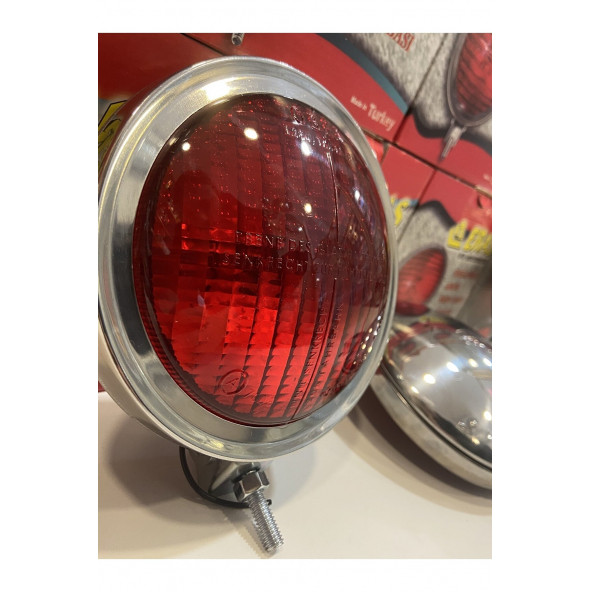 Krom Paslanmaz Yuvarlak Yumurta Oben Fren Lambası 12v (16 Cm) ürün görseli