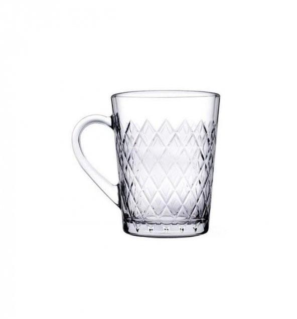 Paşabahçe 55723 Ruby Kulplu Çay-Kahve Kupası 260 cc -6 Adet