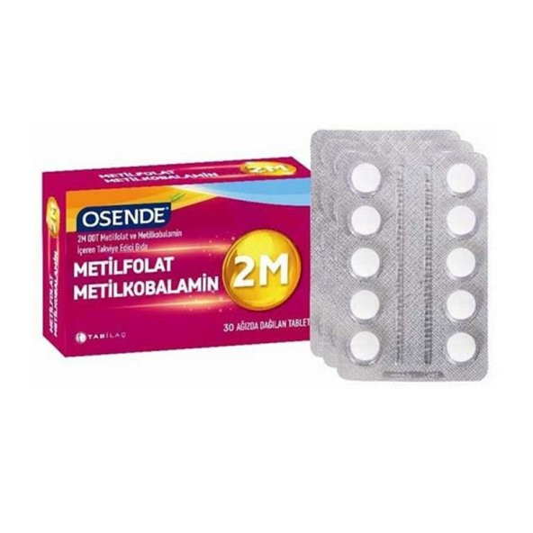 Osende 2M Metilfolat Metilkobalamin 30 Tablet