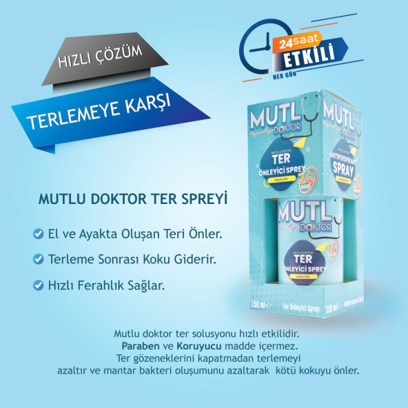 Mutlu Doktor Ter Önleyici Sprey 150ml - 2