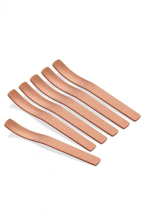 THE MİA CKB0101 ÇAY KAŞIĞI 6 PARÇA 11CM MAT ROSE GOLD