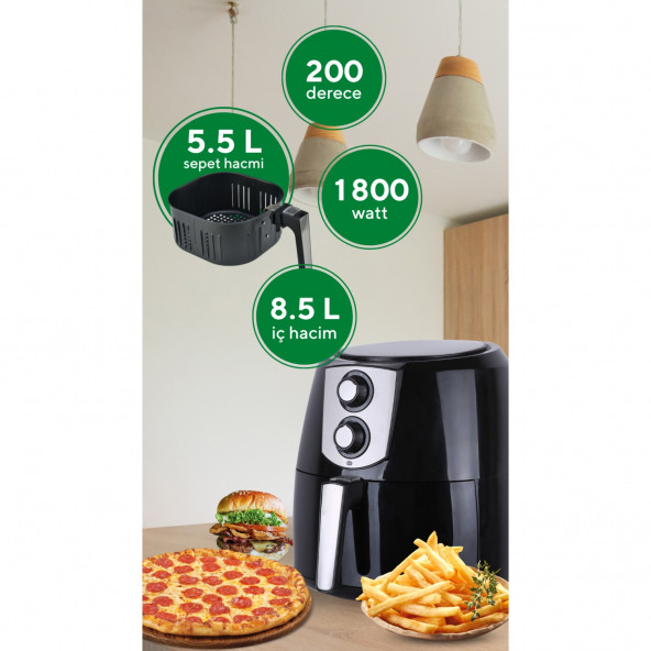 Kumtel Fastfryer XXL 8,5 LT ( Yağsız Fritöz Airfryer ) Haf-03 - 4