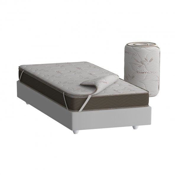 Mobpazar Full Ortopedik Bamboo Yatak Pedi 90x190 cm,Yatak Şiltesi,Topper - 4