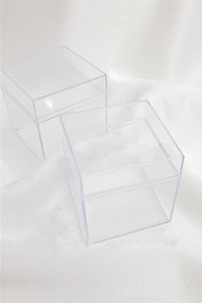 Plastik Kare Kutu Nikah Şekeri