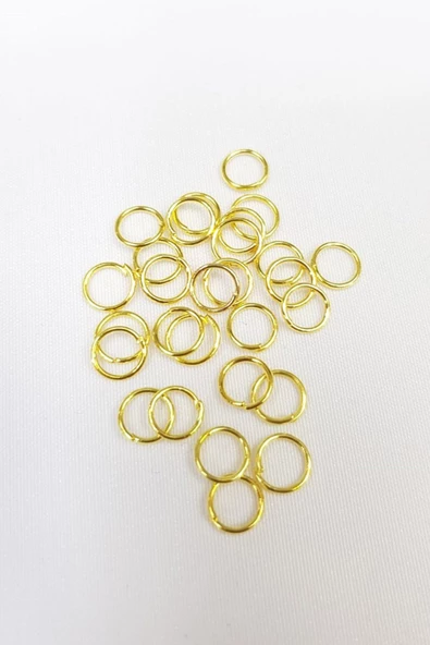 Sarı Tesbih ve Takı Metal Halka 5 mm