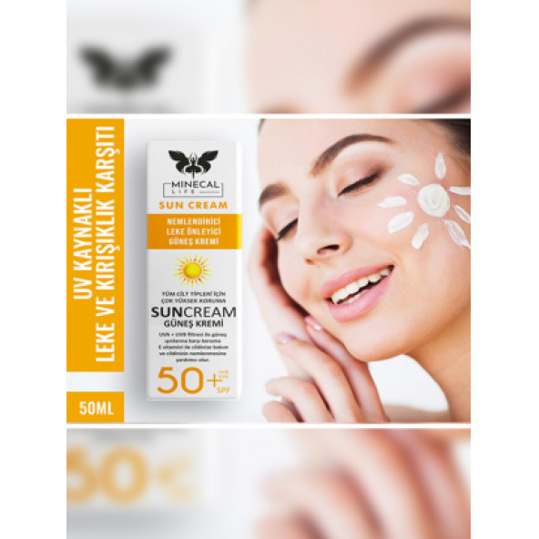 Minecal Life SPF 50+ Güneş Kremi 50ml (Kırışıklık ve Lekenmeyi Önleyici) - 2