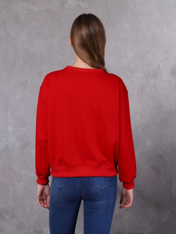 Farm Animals Nakış Detaylı Kadın Sweat Kazak - 5