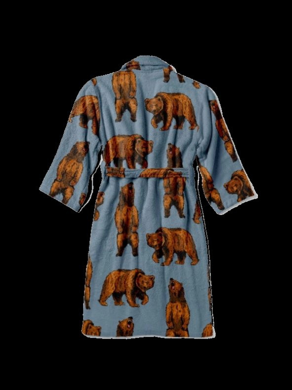 FARM ANİMALS Ayı Desenli Unisex Yetişkin Bornoz - 2
