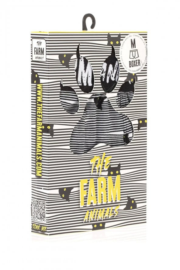 Farm Animals Yellow Eyed Hide N Cat Desenli Boxer - 5