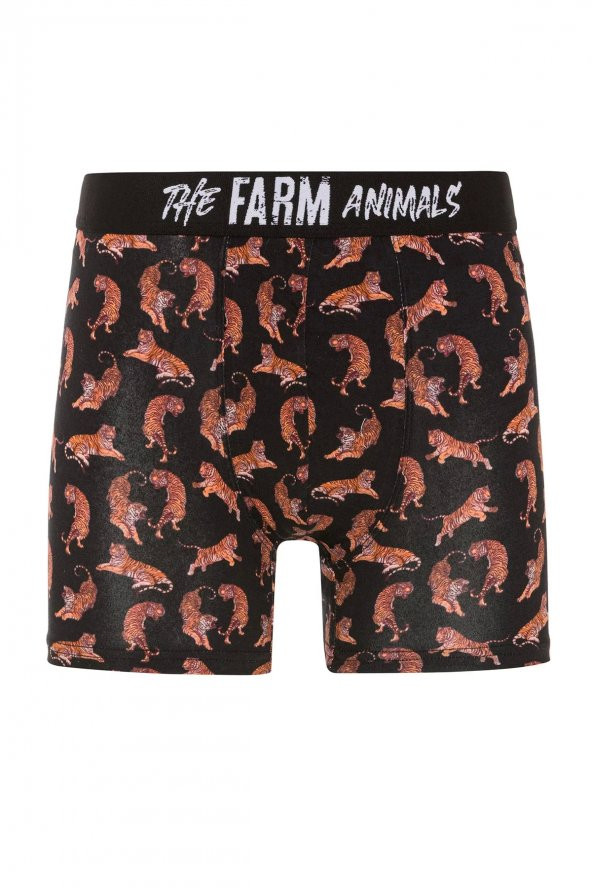 Farm Animals Tigers Desenli Boxer